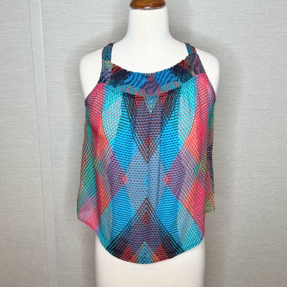 Anthropologie Conditions Apply "Selina' Smocked Tie Neck Halter Blouse - XS - Picture 2 of 7